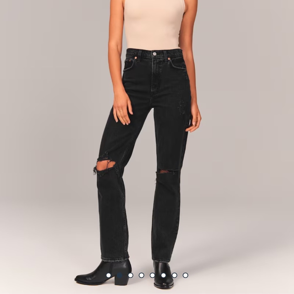 14/32 Abercrombie Curve Love 90s Ultra High Rise Straight